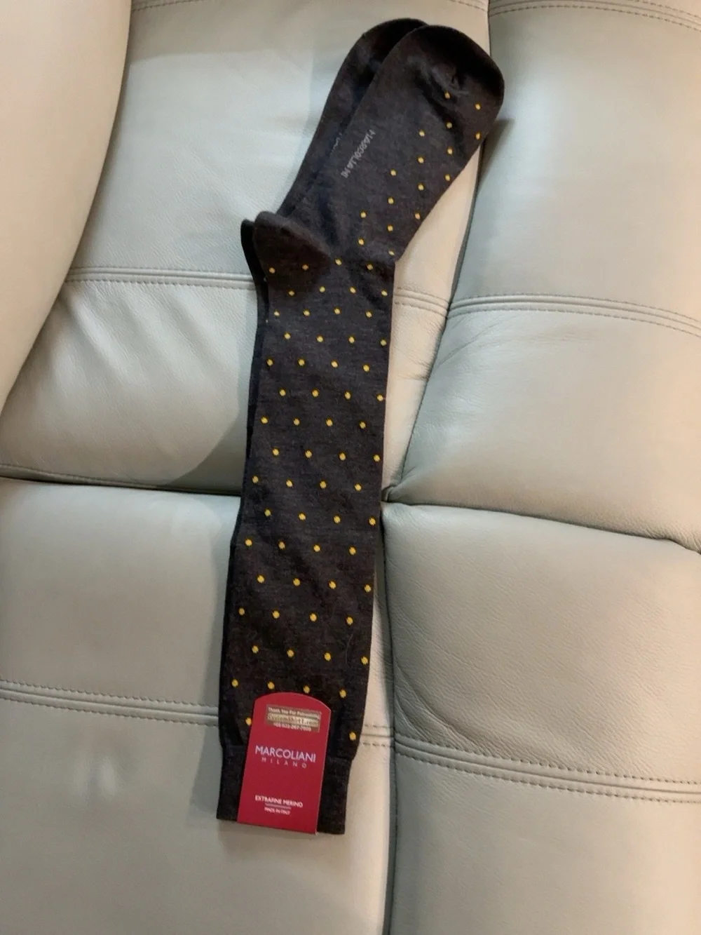 Marcoliani Milano Extrafine Merino Wool Pois Dress Socks NWT Made in Italy